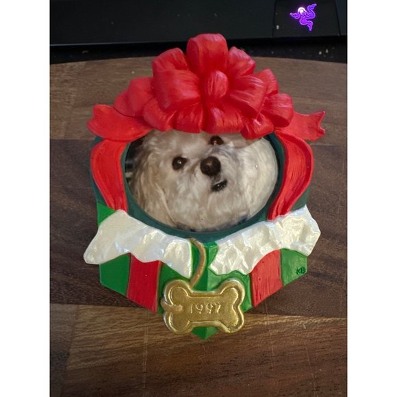 Hallmark Special Dog Photo Holder Keepsake Ornament 1997 Vintage Christmas Decor - Picture 4 of 4